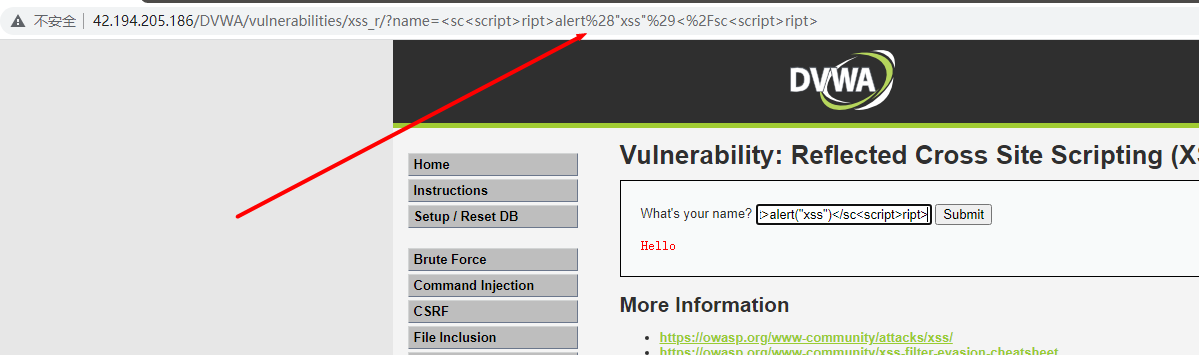 DVWA靶机-全级别测试-XSS（Reflected）_Web_08