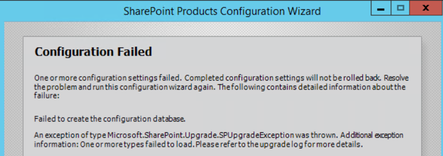 SharePoint 解决方案：配置SharePoint 2016/2019 Configuration wizard 异常_Configuration Wizard