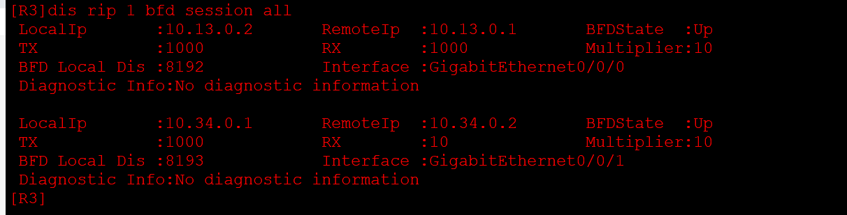 Huawei-RIP+bfd+IPSec+单臂路由_rip_14