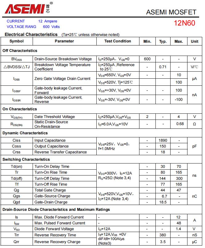 12N60-ASEMI高压N沟道MOS管12N60_ASEMI_03