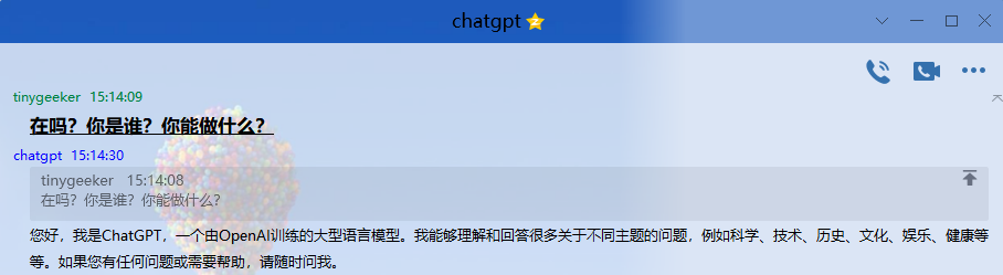 ChatGPT 聊天机器人