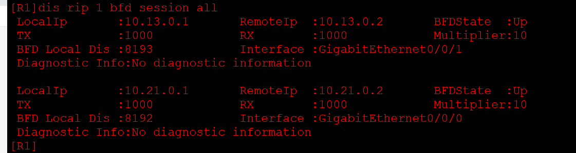 Huawei-RIP+bfd+IPSec+单臂路由_rip_12