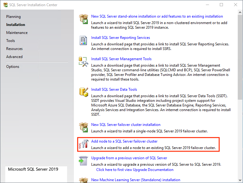 SQL 安装02__添加SQL Server 2019 群集节点_WIndows CLuster