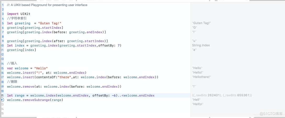 swift 字符串索引 删除字符串 插入字符串_字符串