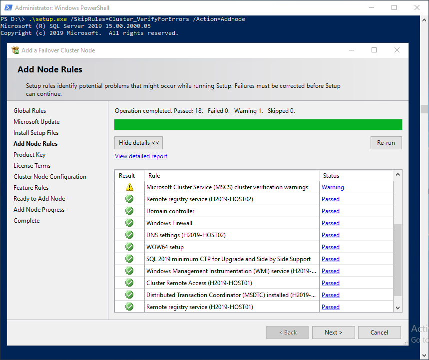 部署SQL Server 2019 群集错误验证失败_Server_03