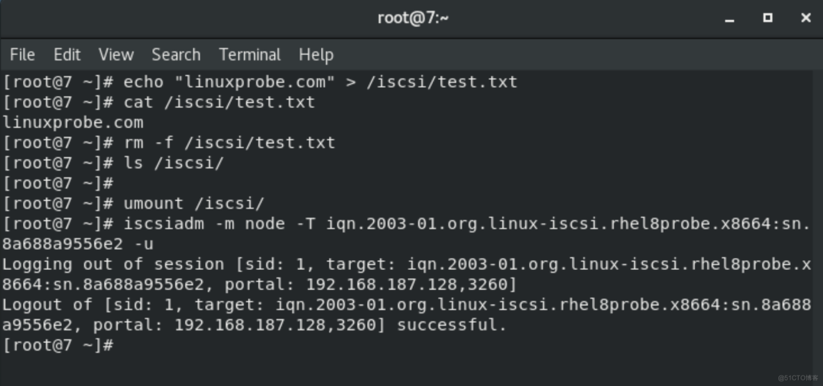 RHEL8使用iSCSI部署网络存储-Linux就这么学17_网络存储_22