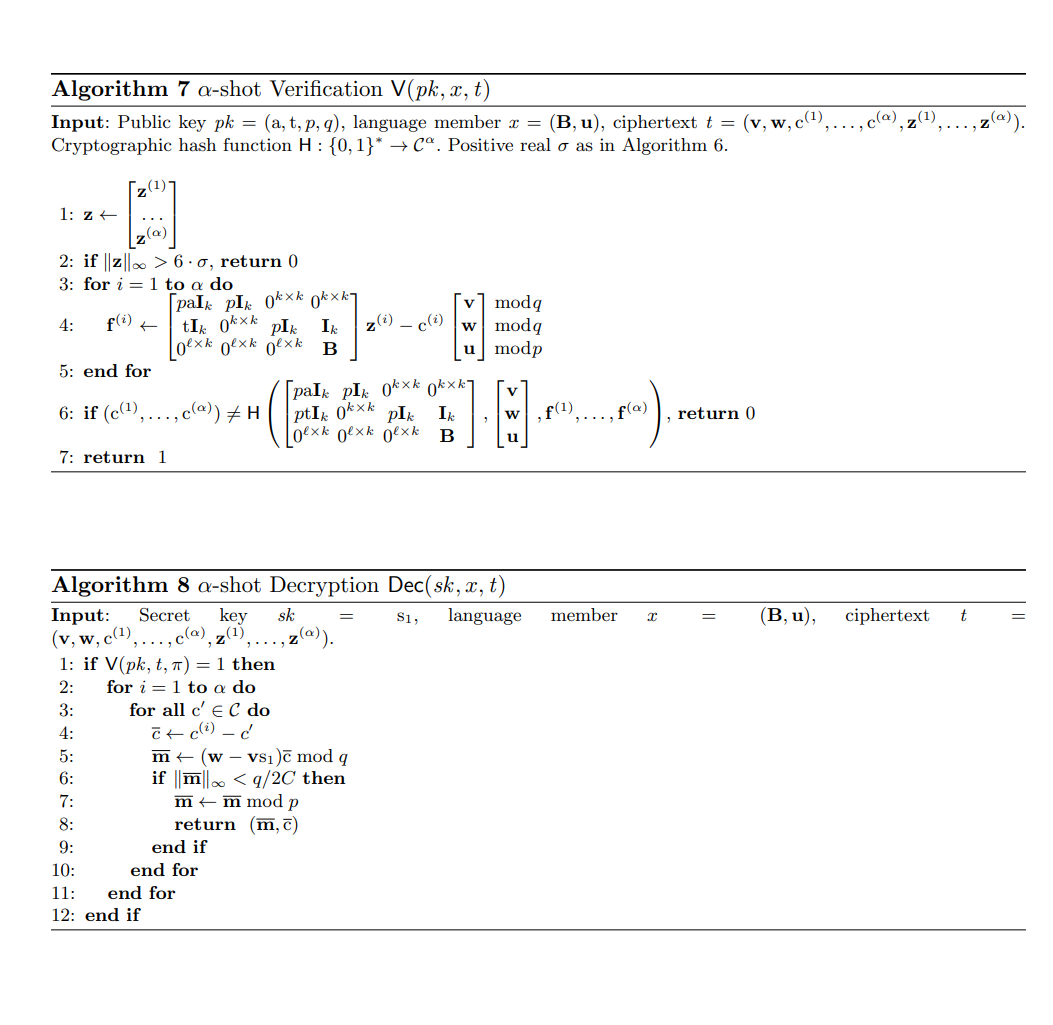 One-Shot Verifiable Encryption from Lattices_数据_05