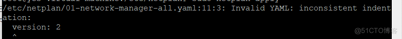 ubauntu18.04下出现Invalid YAML: inconsistent indentation:   version: 2问题解决_YAML