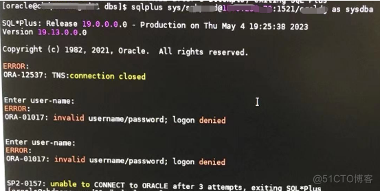 搭建oracle adg时，连接备库时报错ORA-12537、TNS-12518_TNS-12518