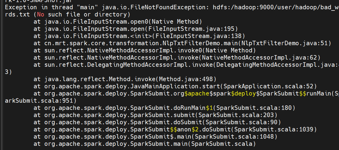 spark on yarn 读取hdfs文件报错_spark