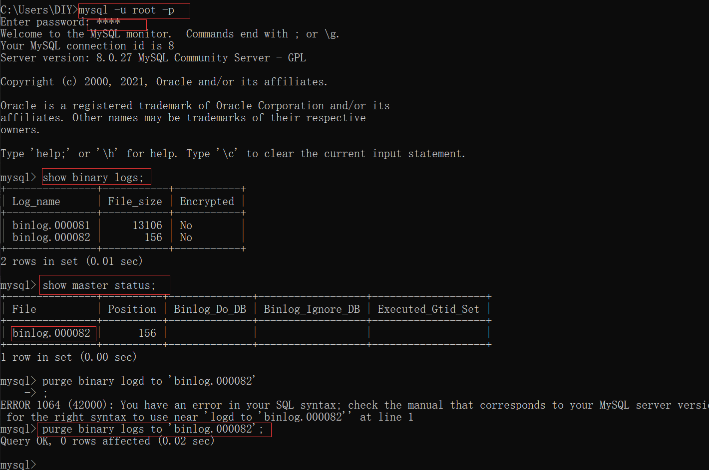 mysql删除日志文件_mysql