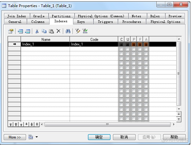 PowerDesigner物理模型用法总结_字段_15