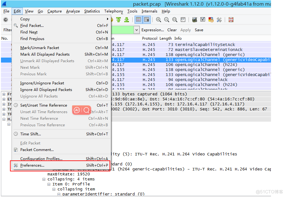 Wireshark抓包查看视频格式和帧率案例_视频流_04