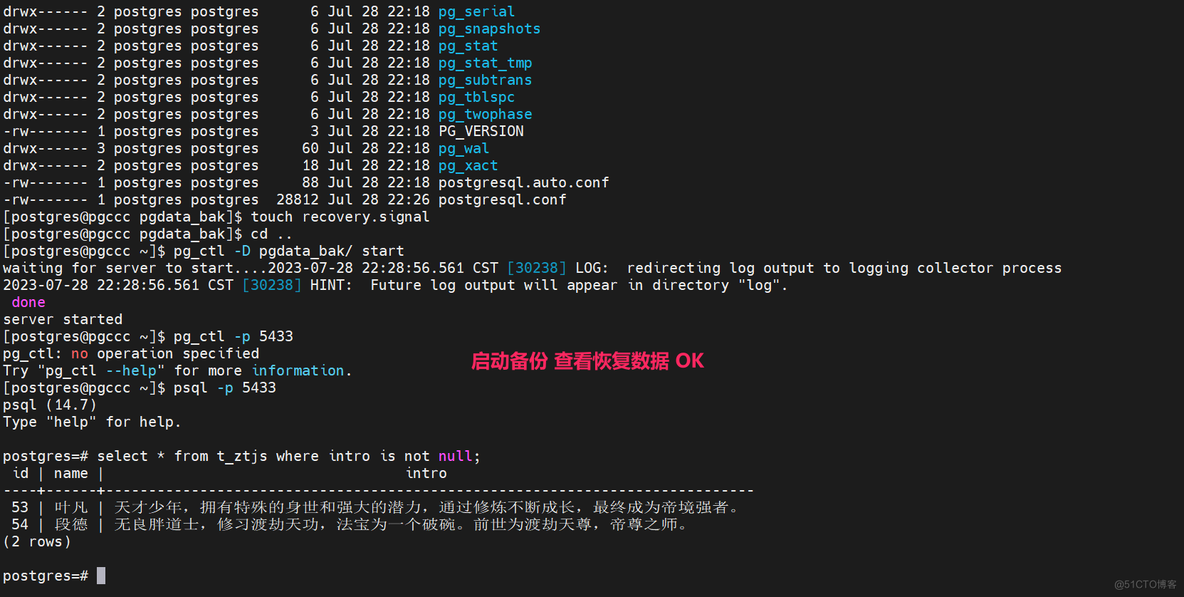 PostgreSQL-PITR 增量备份与恢复_recovery_05