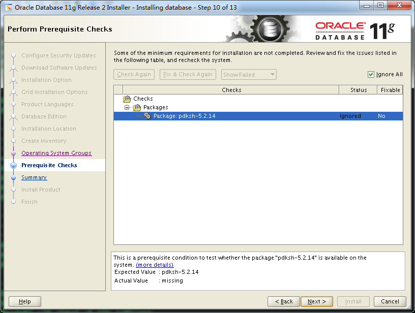 【Oracle Database】在CentOS 7.5 安装 Oracle Database 11gR2_oracle_10