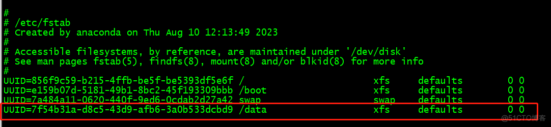 Centos7添加和挂载硬盘_重启_06