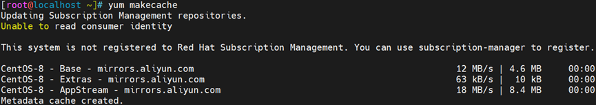 Redhat 8.4配置阿里云yum源_dnf_07