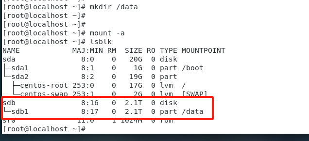 linux系统磁盘超过2T使用parted分区格式化并挂载_服务器_07