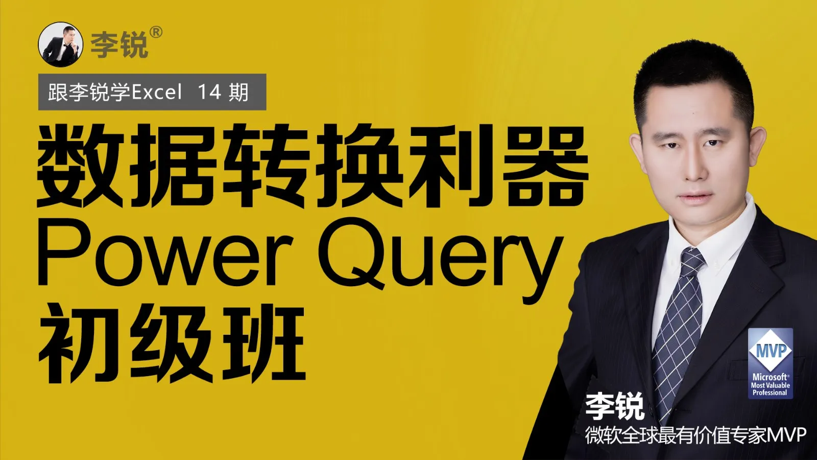 跟李锐学Excel14期：Excel数据转换利器Power Query初级班