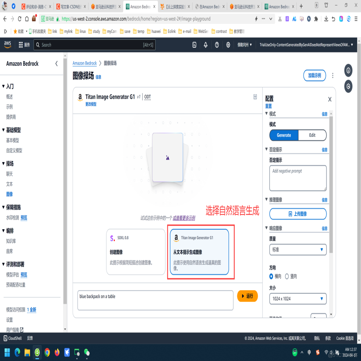 AWS云上探索—Amazon Bedrock—StableDiffusion的学习经历总结_aws_04