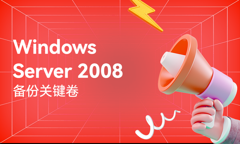 Windows Server 2008备份关键卷