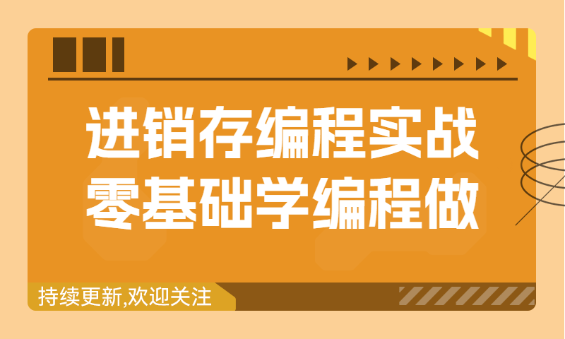 进销存编程实战 零基础学编程做进销存