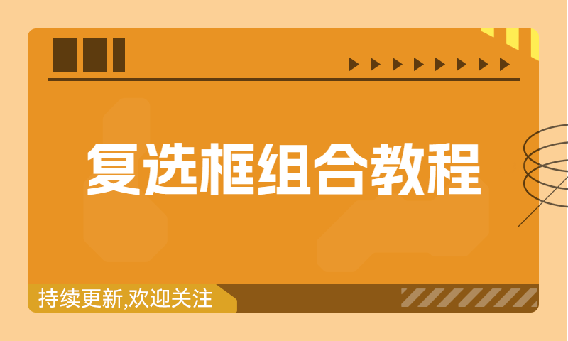 编程入门网课推荐：复选框组合教程