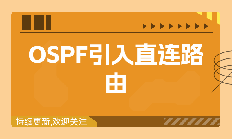 OSPF引入直连路由