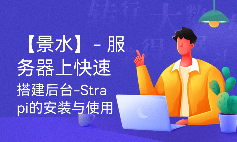 服务器上快速搭建后台-Strapi的安装与使用