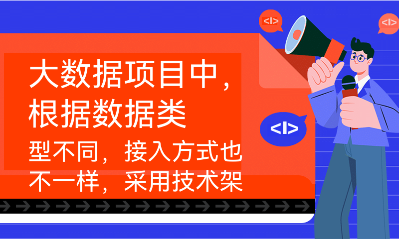 大数据项目中，根据数据类型不同，接入方式也不一样，采用技术架构也不同