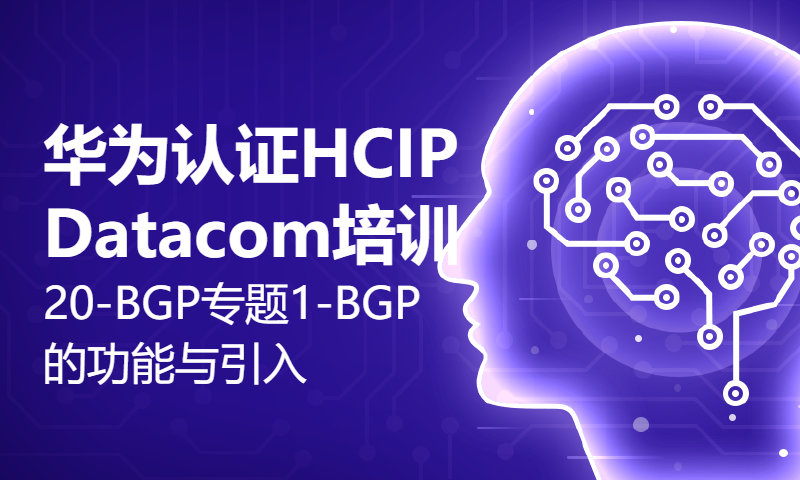 华为认证HCIP Datacom培训20-BGP专题1-BGP的功能与引入