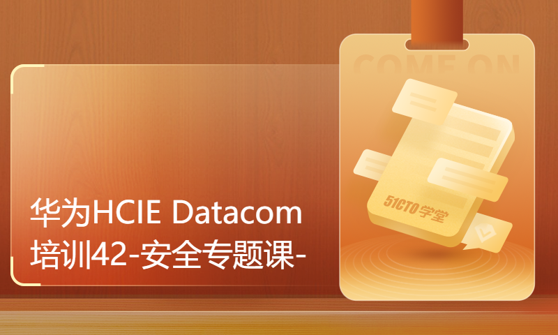 华为HCIE Datacom培训42-安全专题课-实验三：访问本地