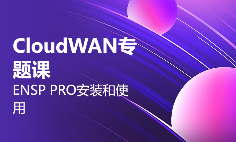 华为认证HCIE Datacom网络技术培训163-CloudWAN专题课-ENSP PRO安装和使用