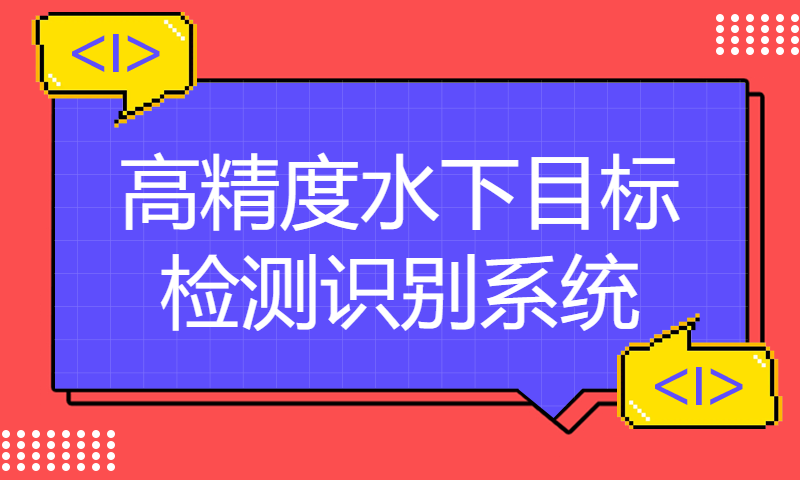 高精度水下目标检测识别系统