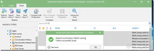 Veeam 本地备份还原Office356邮箱数据_云平台_25