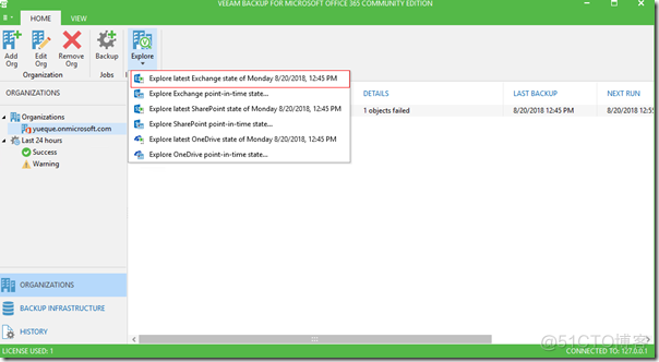 Veeam 本地备份还原Office356邮箱数据_云计算_20