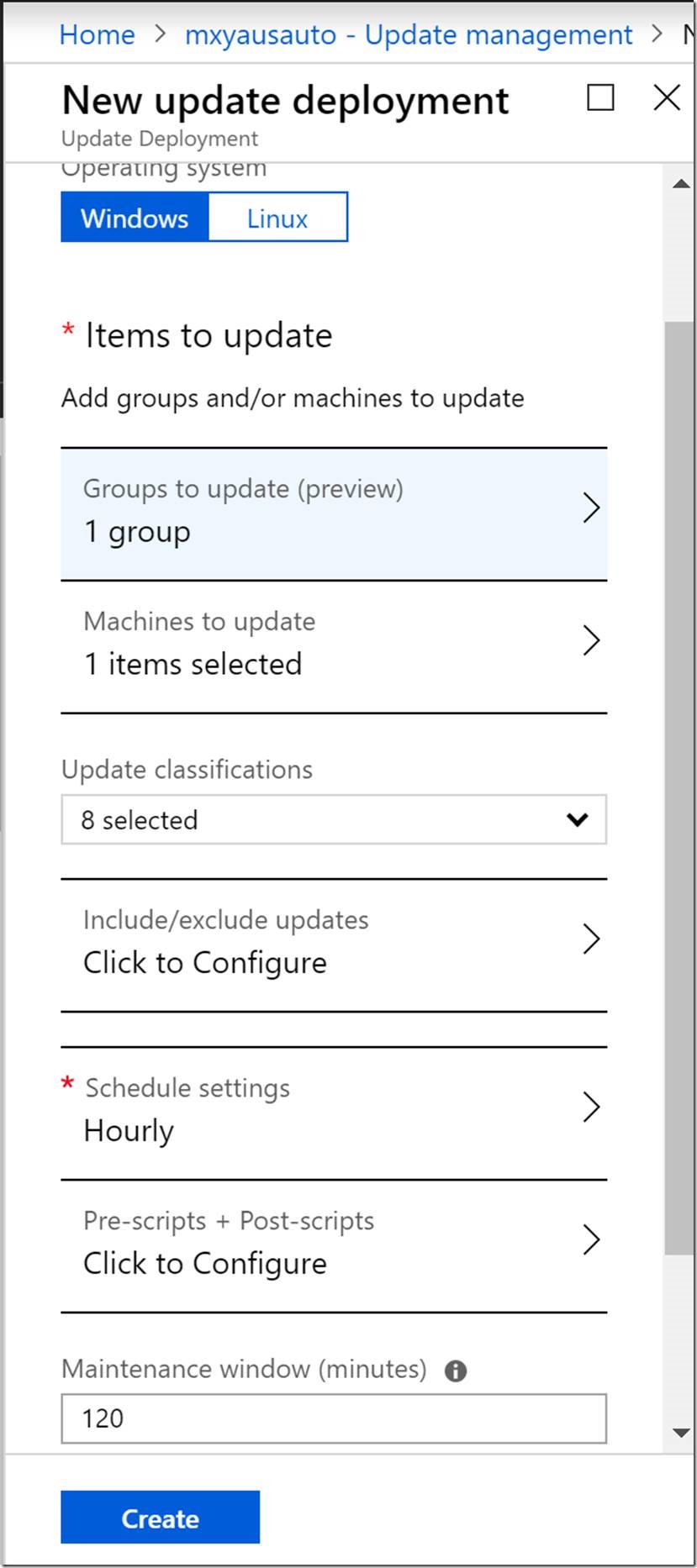 Azure实践之使用automation管理服务器update_云平台_07