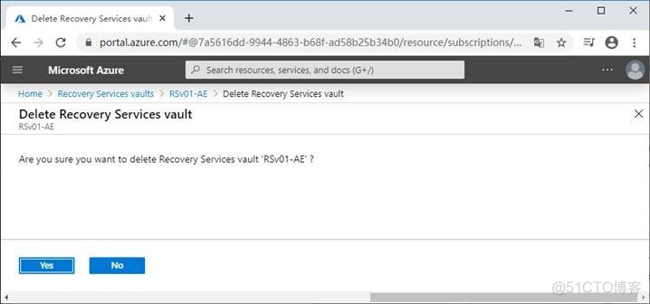 Azure管理员-第6章 实施 Azure 备份-3-6-删除恢复服务保险柜_云平台_17