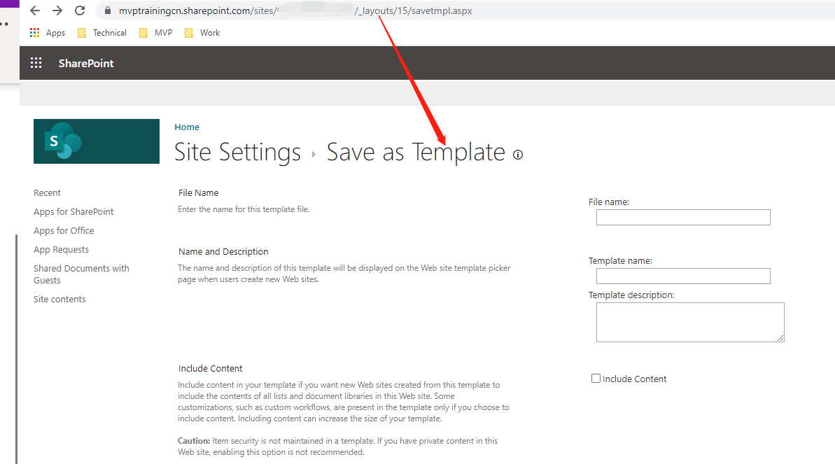 SharePoint Online 开发：如何通过脚本将SPO Site保存为Template_自定义_03