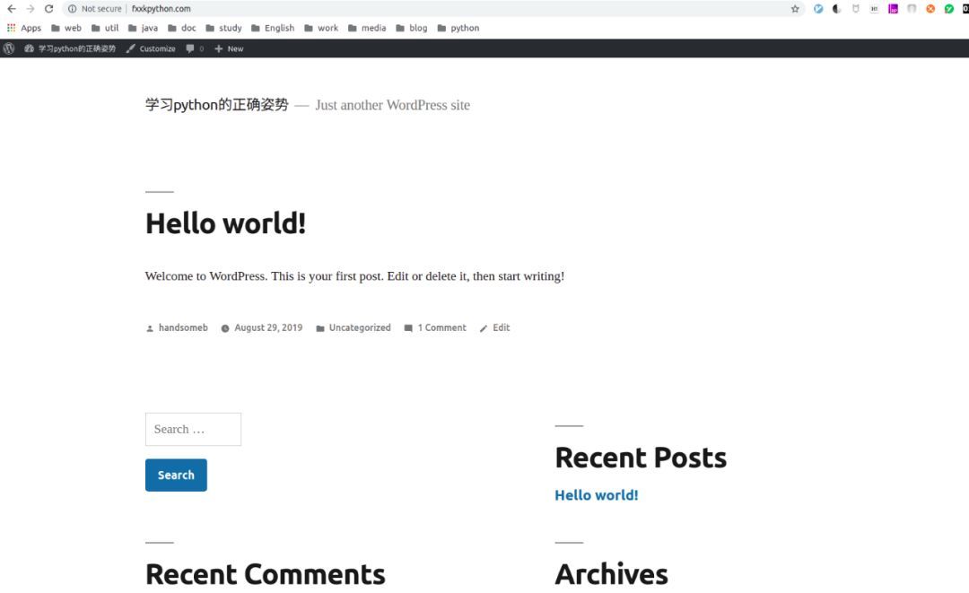 今天，帅b教你使用 wordpress 从0到1搭建一个属于你自己的博客网站_java_04