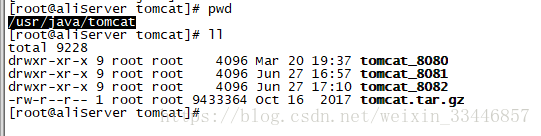 Linux系统下安装三个或者多个tomcat--安装步骤_linux tomcat 多个