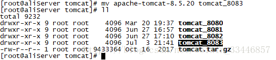 Linux系统下安装三个或者多个tomcat--安装步骤_linux tomcat 多个_03