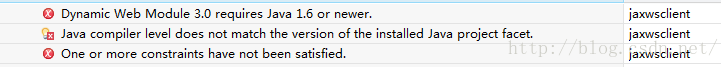 dynamic web module项目报错Dynamic Web Module 3.0 requi_java