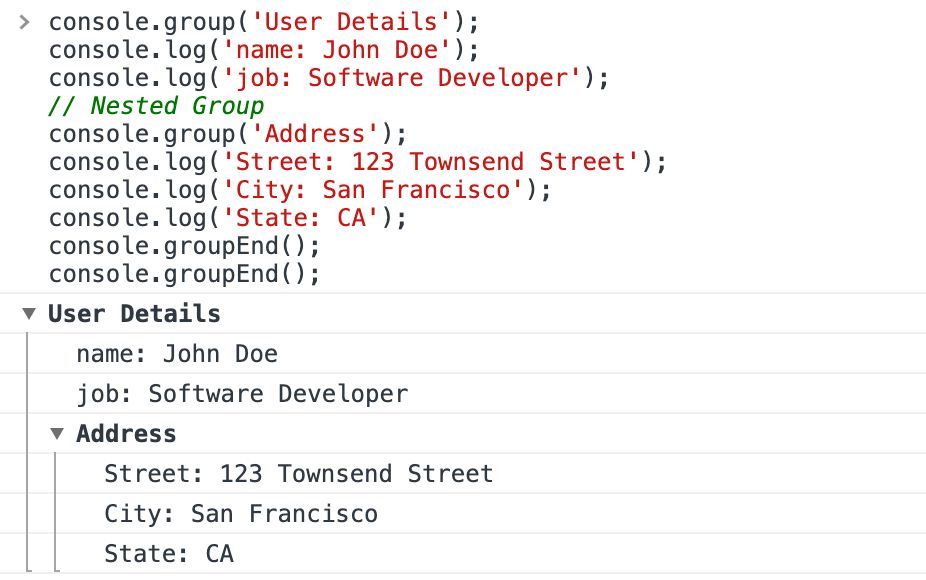 「小技巧」console的用法，不仅仅只有console.log()_java_05