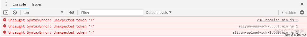 关于h5报错：“Uncaught SyntaxError: Unexpected token 