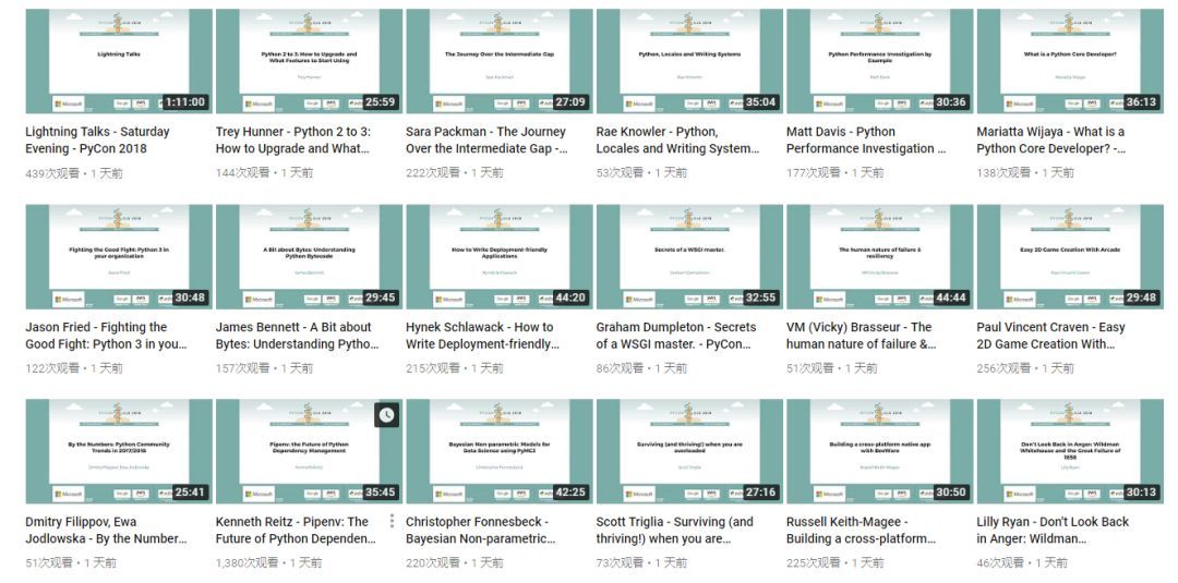 PyCon2018，大波视频来了……_java_03