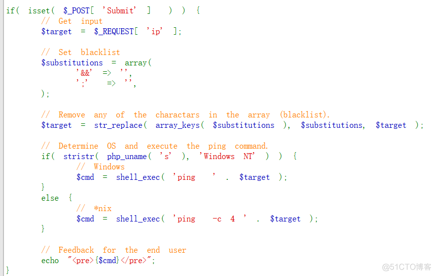 DVWA通关之命令注入（command injection）_DVWA_07