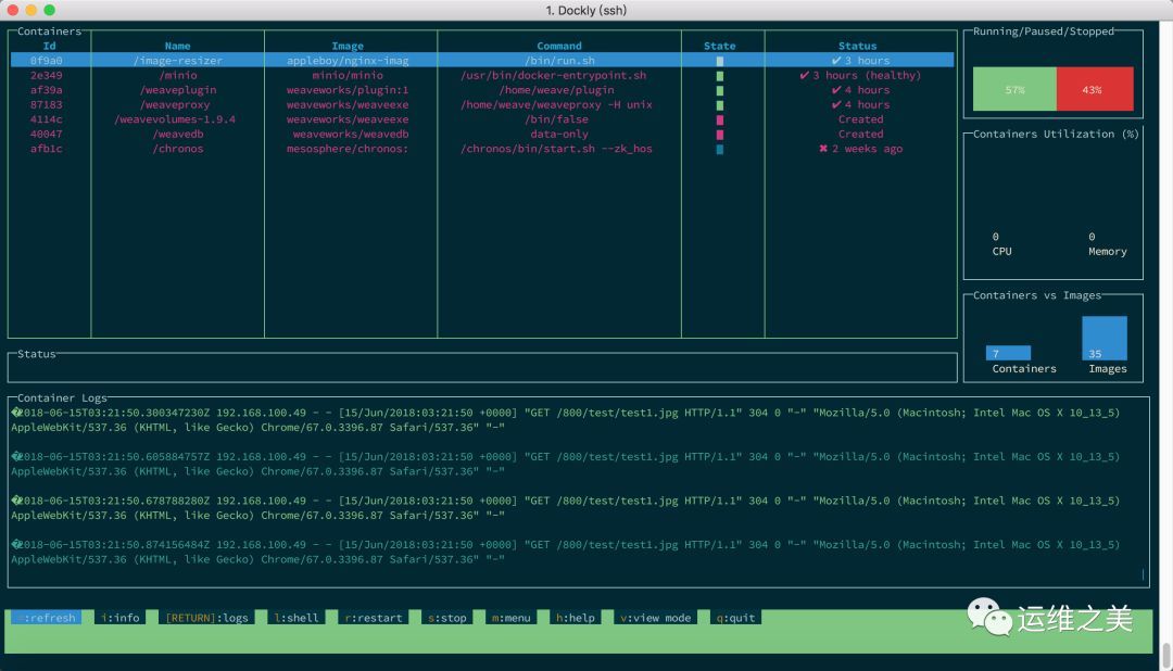 又一款命令行下交互式 Docker 容器管理工具 Dockly_java_04