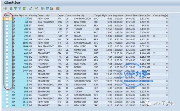 ALV demo 08：cl_salv_table （check box）_java