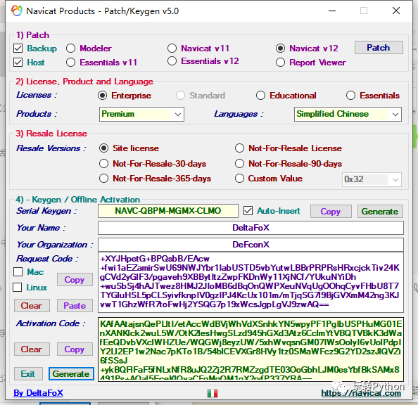 Navicat Premium 12激活_python 数据库 navicat _12